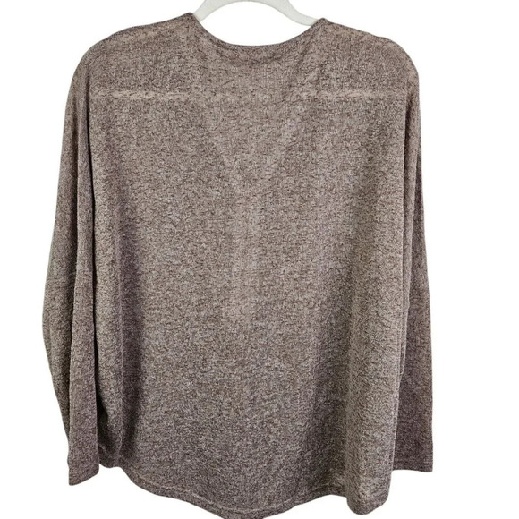 Joan Vass Heather Gray Oversized Knit Sweater 1/2 Zip Dolman Sleeves Size Medium - Picture 5 of 10